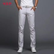 2024 Spring autumn New Casual Pants Men Cotton Slim Fit Chinos Fashion Trousers Male Brand Clothing 9 colors Plus Size 28-38 - Arts Fire RVA Store